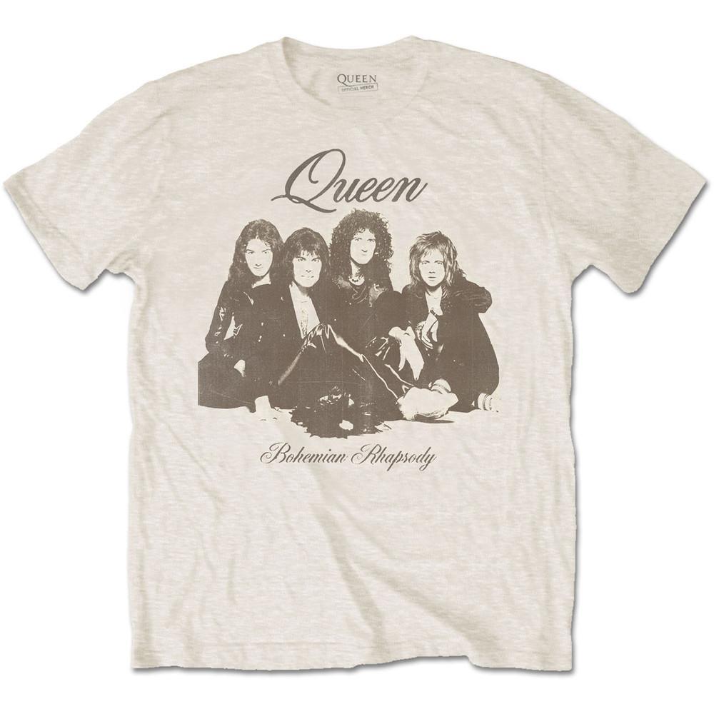 Queen Unisex T Shirt Bo Rhap Portrait Natural